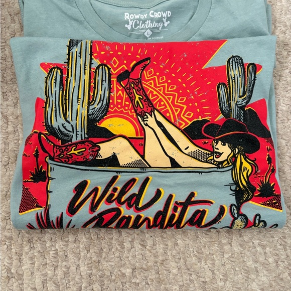 Tops - Rowdy Crowd Clothing "Wild Bandita" Graphic Tee - Medium